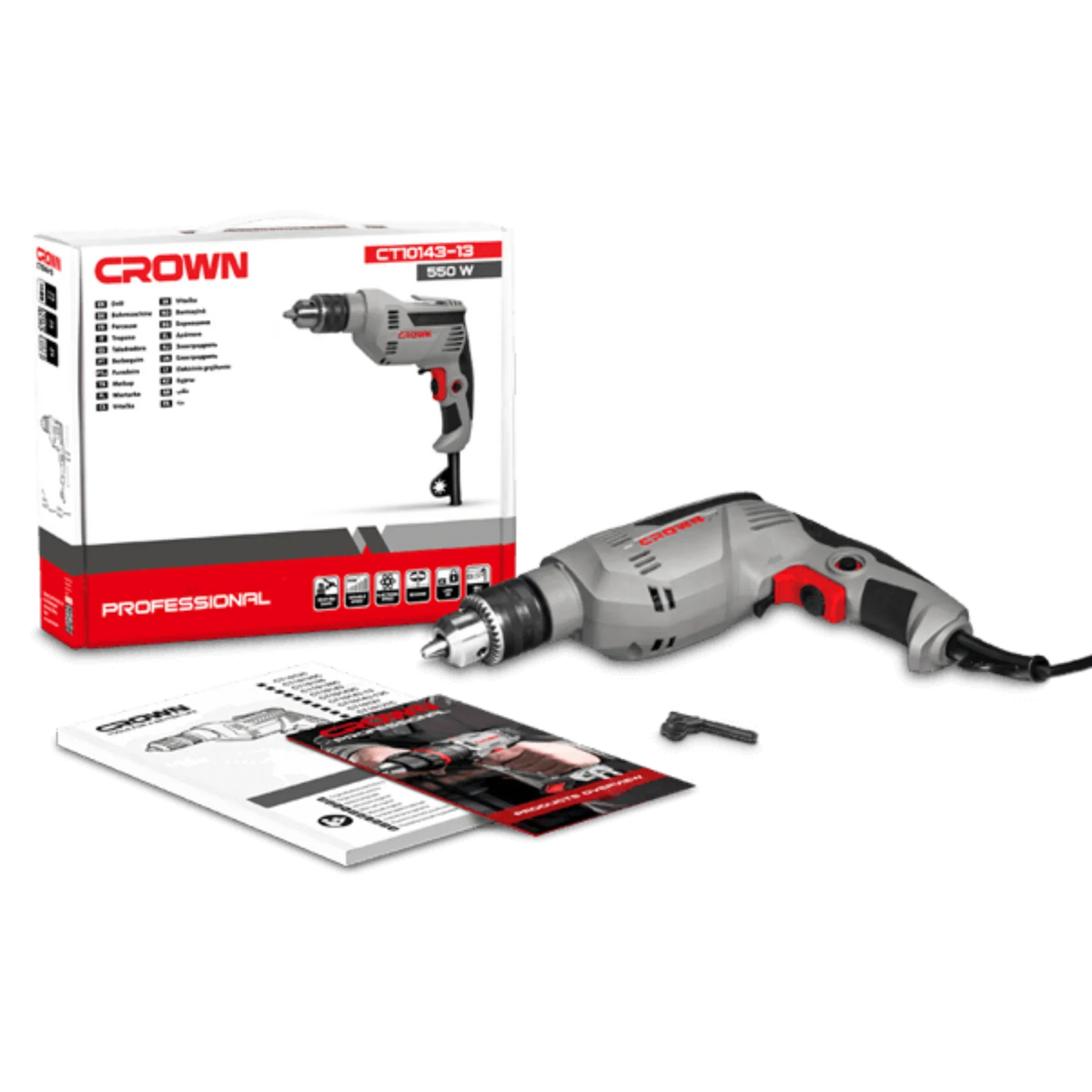Taladro Eléctrico CROWN | 550W - GLOBALTEC PROFESSIONAL