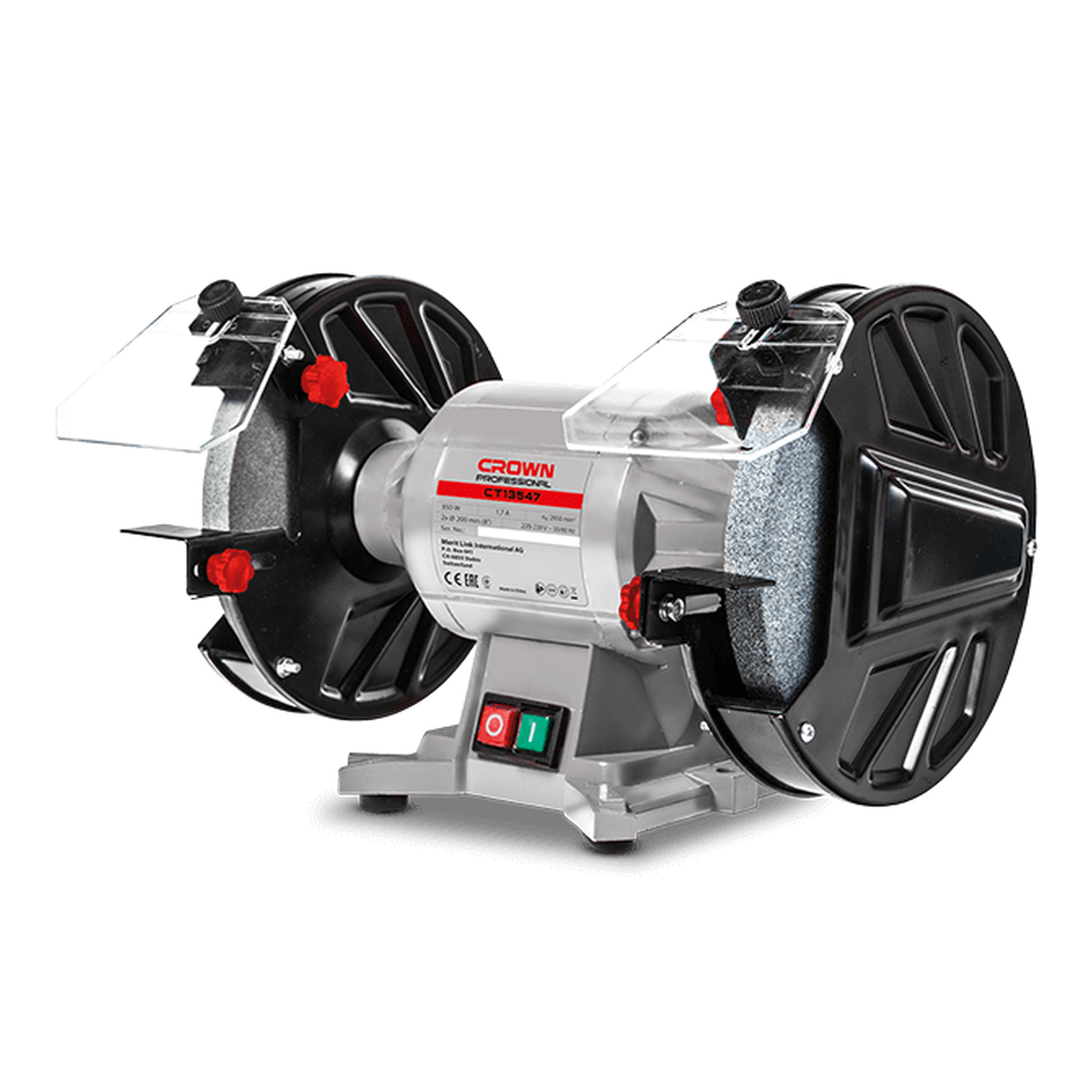 Esmeriladora de banco CT13547 350 W 200 mm — doble muela para afilado y desbaste
