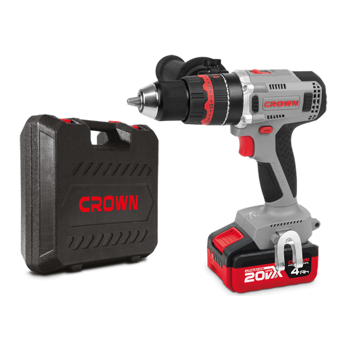 Taladro percutor sin cable CT21093HMX-4 BMC 20V 75 Nm — batería Samsung de larga duración