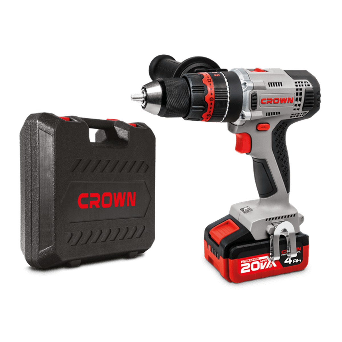 Taladro percutor CT21075HMX-4 BMC 20V Max. 55 Nm — 3 modos, 2 baterías 4Ah