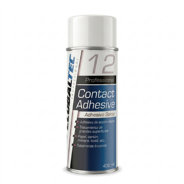 Adhesivo en spray 500 ml Globaltec Professional, pegamento de contacto en aerosol para tela, espuma y madera