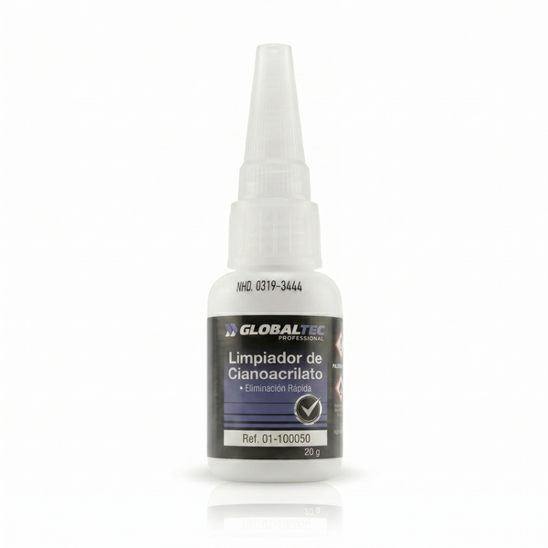 Limpiador de cianoacrilato en tubo 20 g para eliminar pegamento seco, de Globaltec Professional