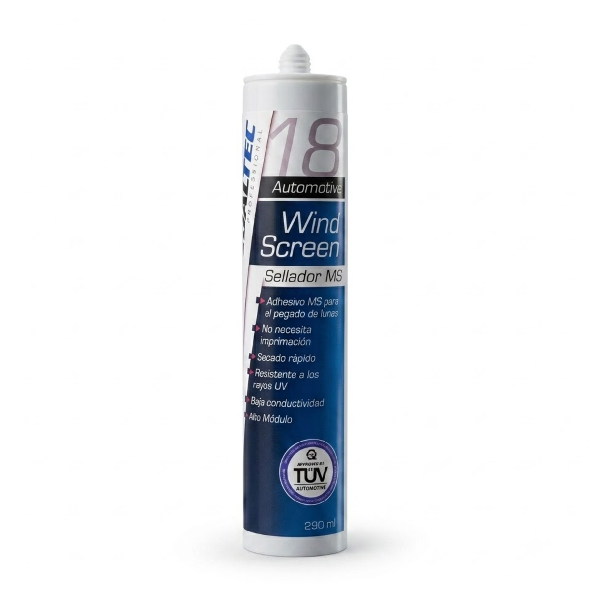 Sellador adhesivo MS 290 ml Globaltec Professional, pega y sella metal, vidrio y madera incluso en húmedo