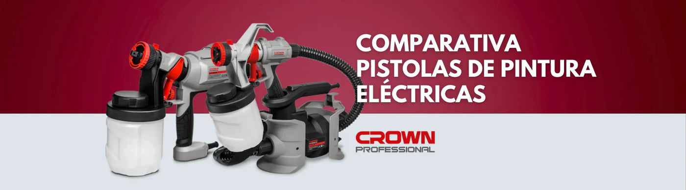Comparativa Pistolas de Pintura Eléctricas Crown 600 W vs 400 W - GLOBALTEC PROFESSIONAL