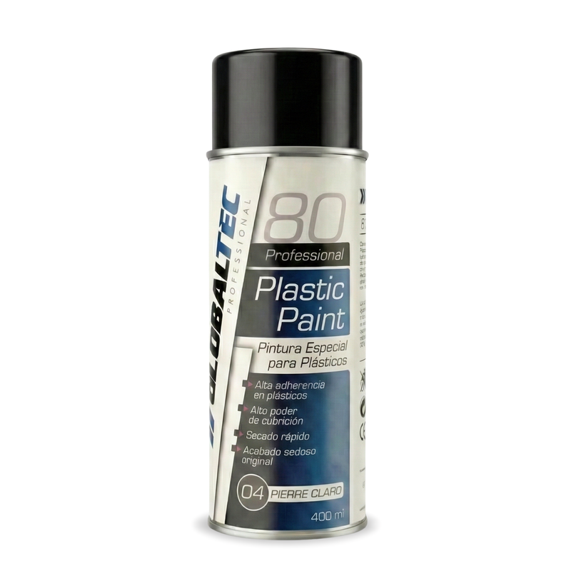 Aplicación de pintura Pierre claro en parachoques y molduras de plástico, Globaltec Professional