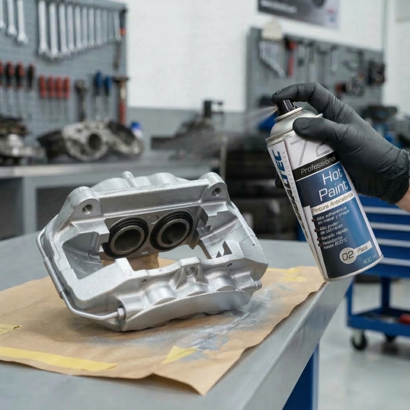 Aplicación de spray anticalórico plata en colectores y motores expuestos a calor - Globaltec Professional