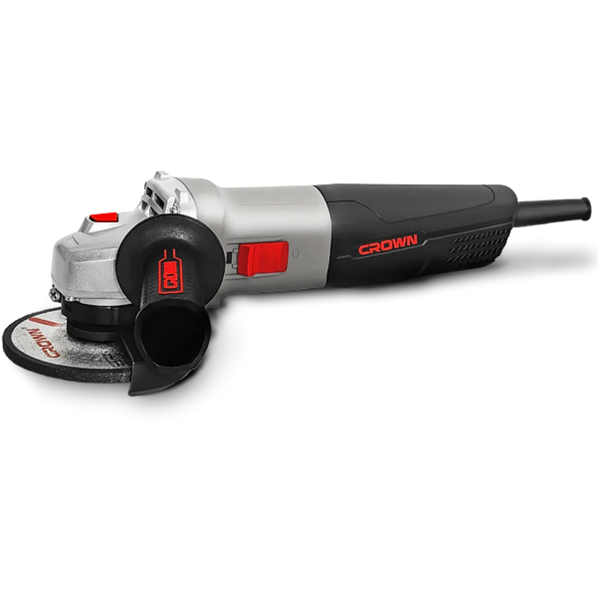 Amoladora Angular Crown CT13499-115R – 115 mm, 720 W, 11.000 rpm, rosca M14 | Corte, desbaste y pulido en metal y piedra – Ligera 1,85 kg - GLOBALTEC PROFESSIONAL