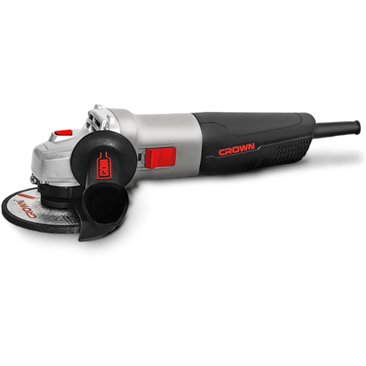 Amoladora Angular Crown CT13499-115R – 115 mm, 720 W, 11.000 rpm, rosca M14 | Corte, desbaste y pulido en metal y piedra – Ligera 1,85 kg - GLOBALTEC PROFESSIONAL