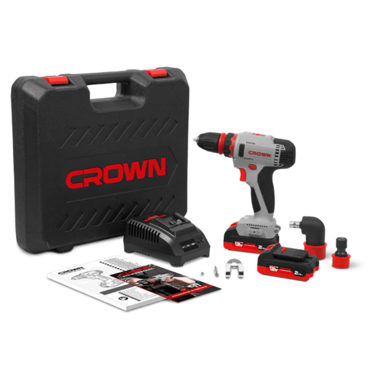 Taladro Atornillador Sin Cable Multicabezal 12V/2Ah - GLOBALTEC PROFESSIONAL