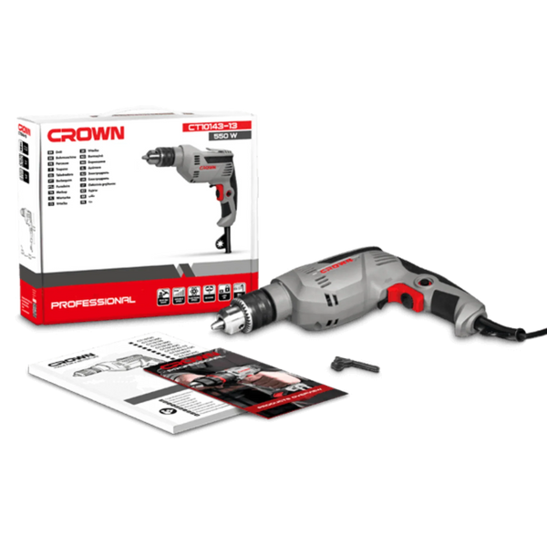 Taladro Eléctrico CROWN | 550W - GLOBALTEC PROFESSIONAL