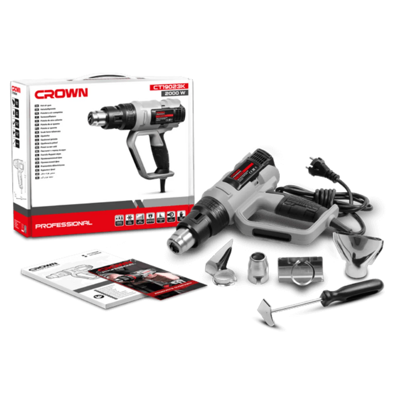 Pistola de Aire Caliente CT19023K | 2000W - GLOBALTEC PROFESSIONAL