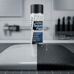 Spray restaurador de plásticos negro mate para chapistas y detailing de automoción