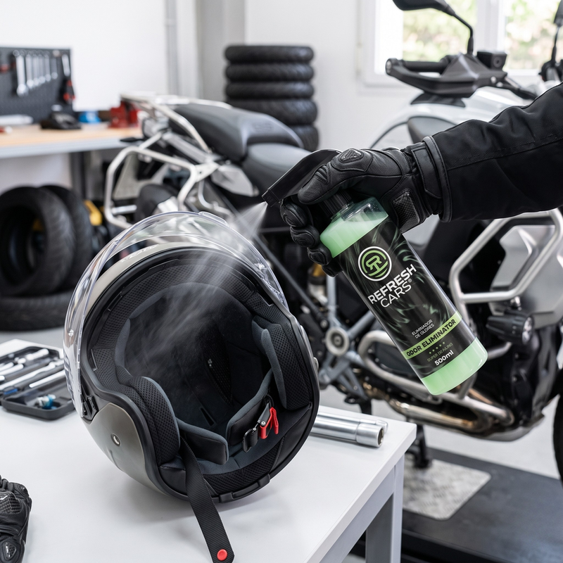 Detalle del eliminador de olores 500 ml para la limpieza interior del coche, Refresh Cars
