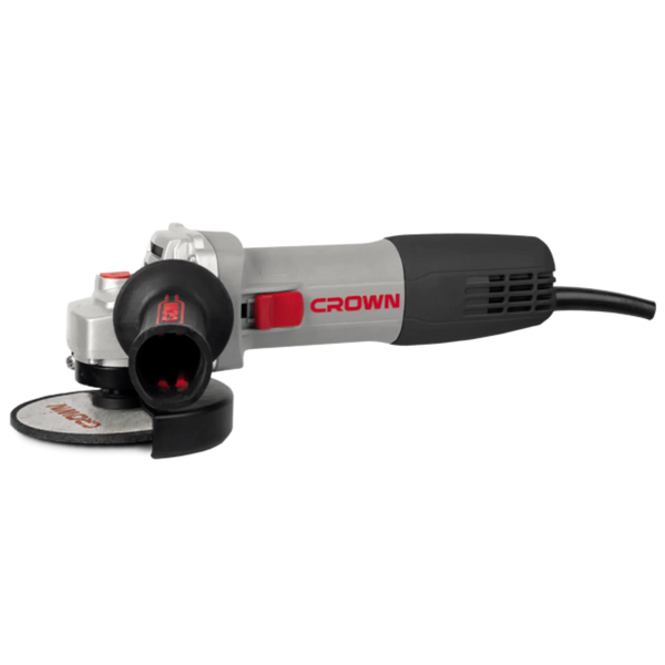 Amoladora Angular Crown CT13571-125R – 125 mm, 900 W, 12.000 rpm, rosca M14 | Corte, desbaste y lijado; ligera 1,75 kg - GLOBALTEC PROFESSIONAL