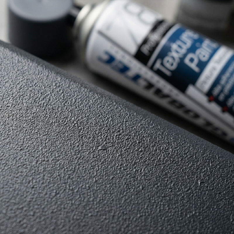 Restauración de plásticos de coche descoloridos con spray granulado antracita, Globaltec Professional