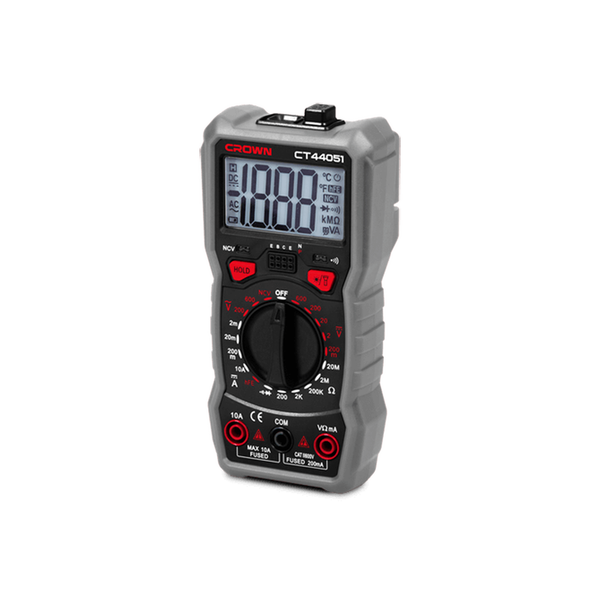 Multímetro digital CT44051 600 V AC/DC — medición completa con NCV y linterna
