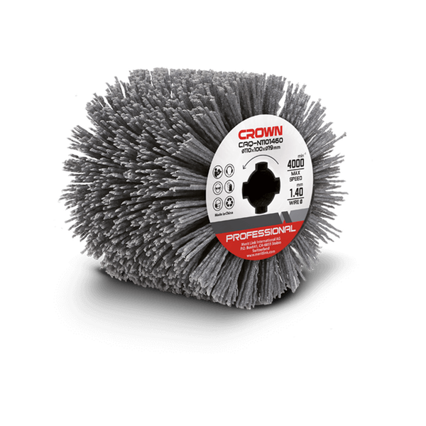 Cepillo abrasivo de nylon CAQ-N1101460 Ø110 mm — acabado fino