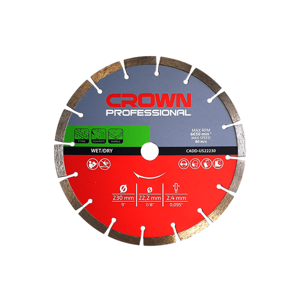 Disco de corte de diamante Diamond cutting discs - universal segmented Ø230mm — segmentado para corte en seco multimaterial