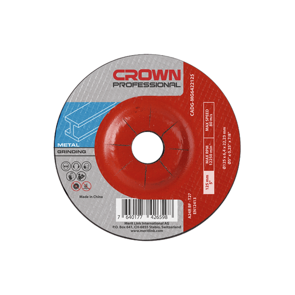 Discos de desbaste para metal Grinding discs for metal — 125/180/230 mm, espesor 6 mm