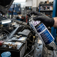 Uso de vaselina en aerosol para lubricar cerraduras, bisagras y guías metálicas del taller