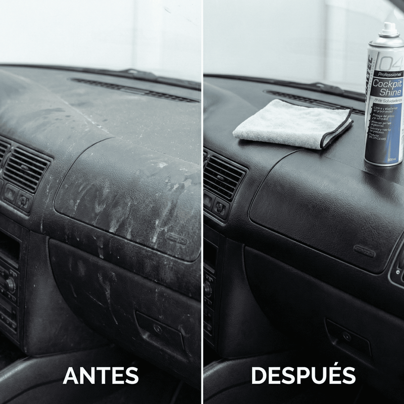 Abrillantador de salpicaderos en spray 500 ml — Brillo natural para plásticos interiores