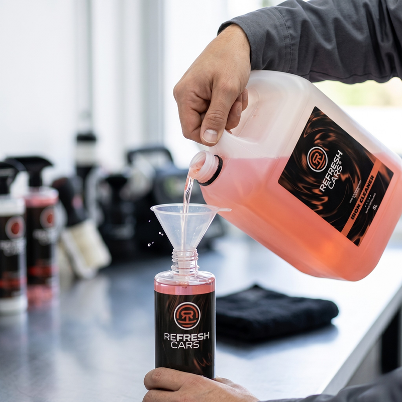 Descontaminante férrico Refresh Cars en formato 6 L para descontaminar varios vehículos