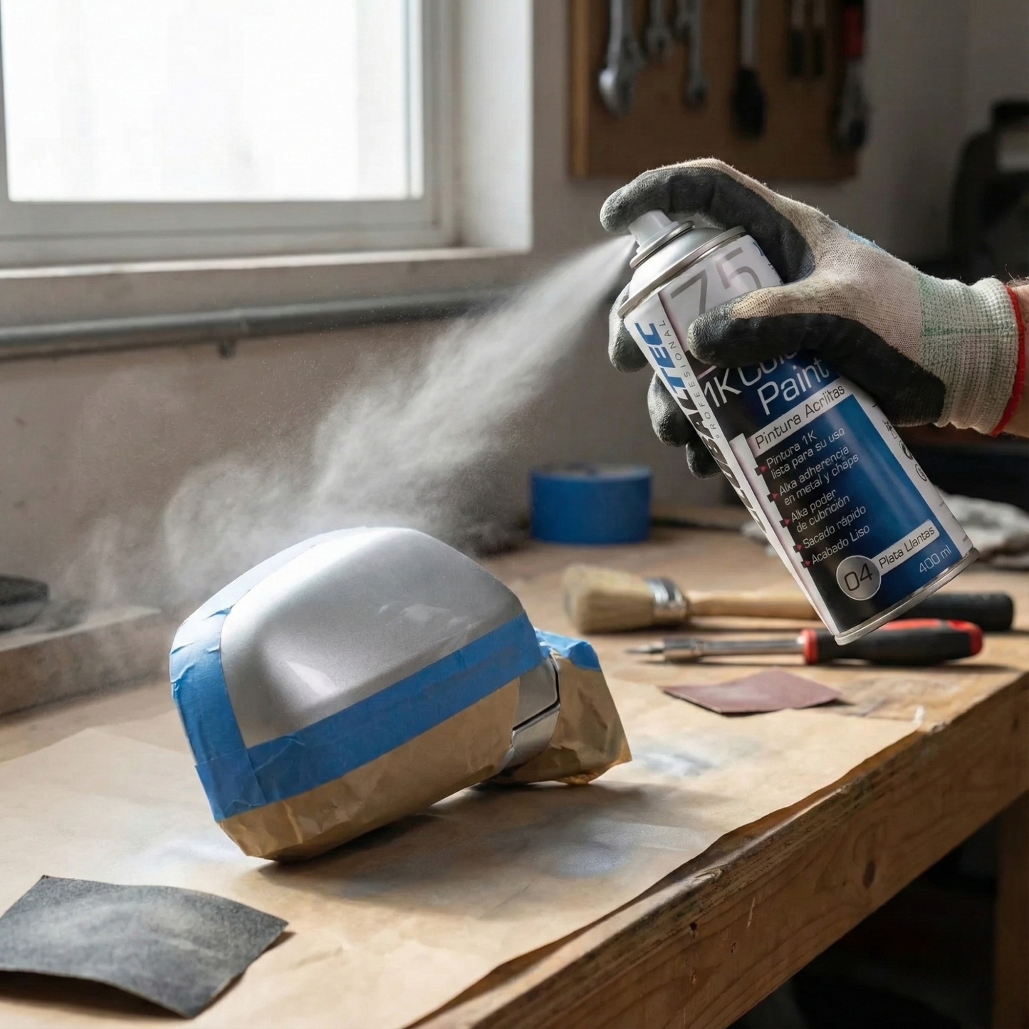 Pintura acrílica en spray Globaltec — Acabado profesional para metal, madera y plástico