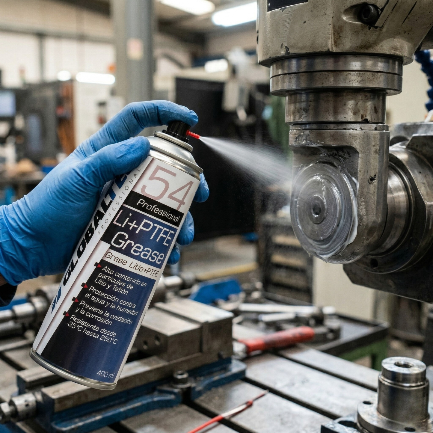 Grasa de litio con PTFE en spray Globaltec — Lubricación duradera de alto rendimiento