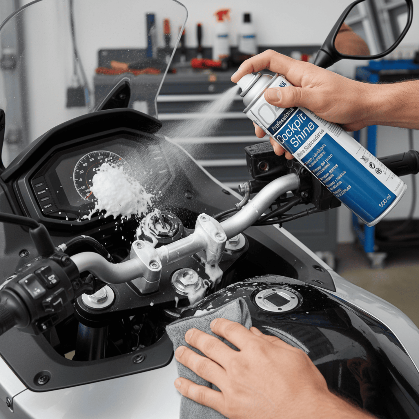 Abrillantador de salpicaderos en spray Globaltec — Brillo natural para plásticos interiores