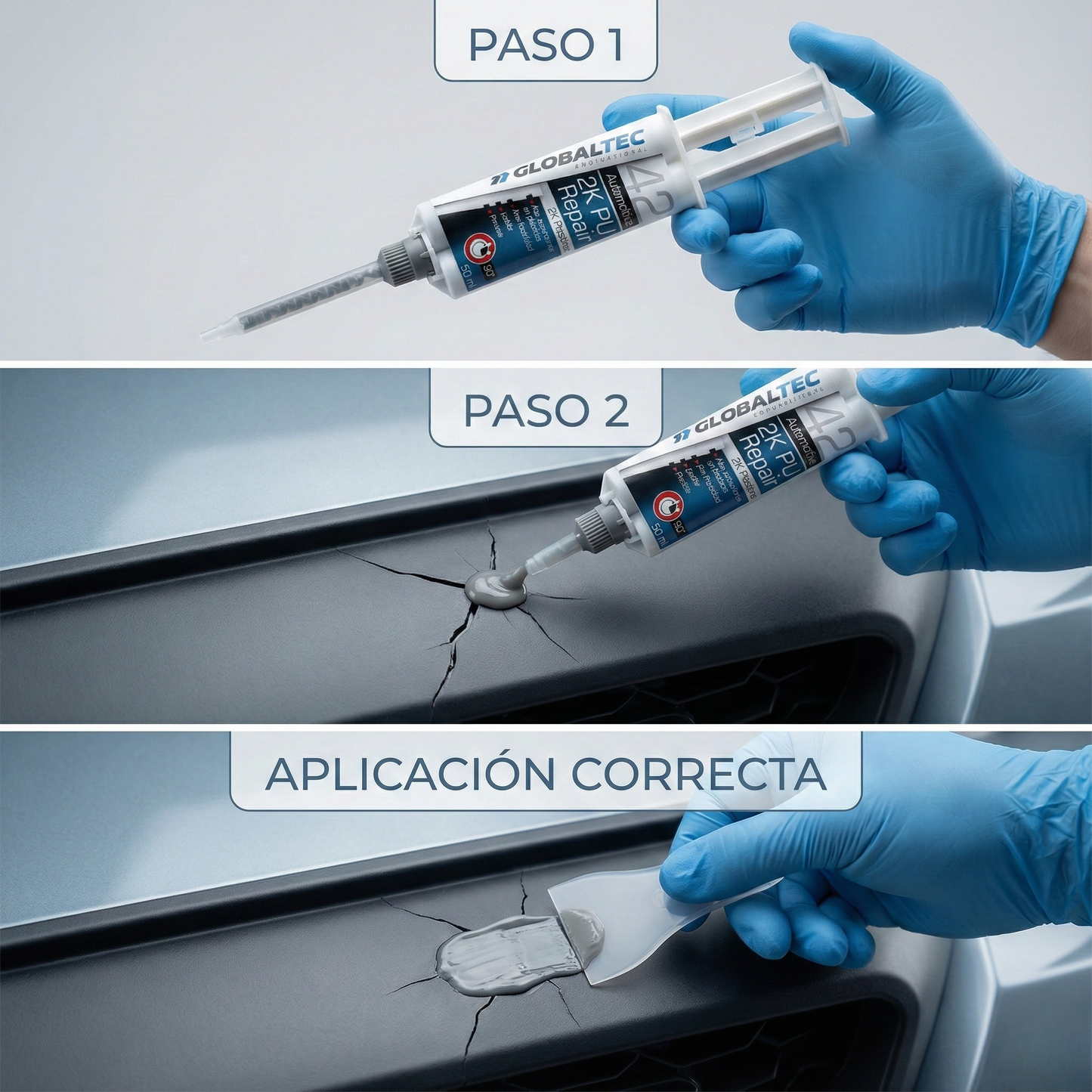 Adhesivo Rápido 2K para Reparación de Plásticos