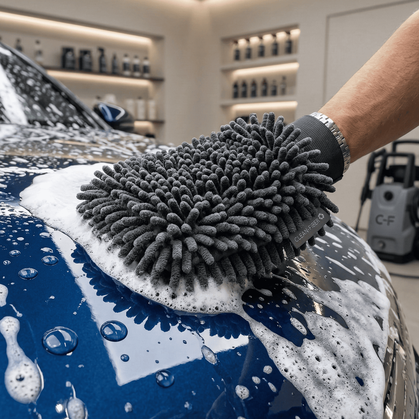 Microfiber wash glove