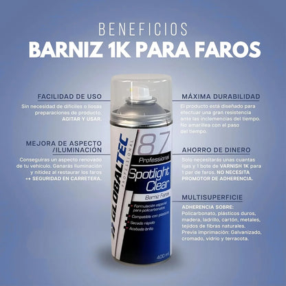 Barniz Acrílico 1K en Spray - GLOBALTEC PROFESSIONAL