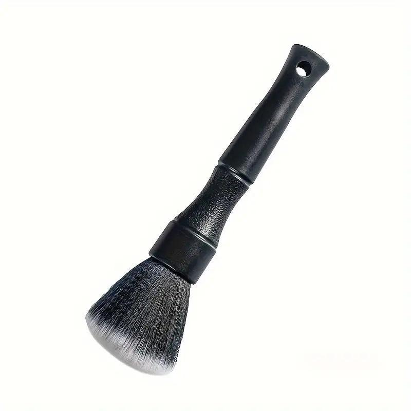 Cepillo de Limpieza para Coche 17 cm – Cerdas suaves que no rayan; llantas, pintura y tapicería | Mango ergonómico; uso en seco o con productos de detailing - GLOBALTEC PROFESSIONAL
