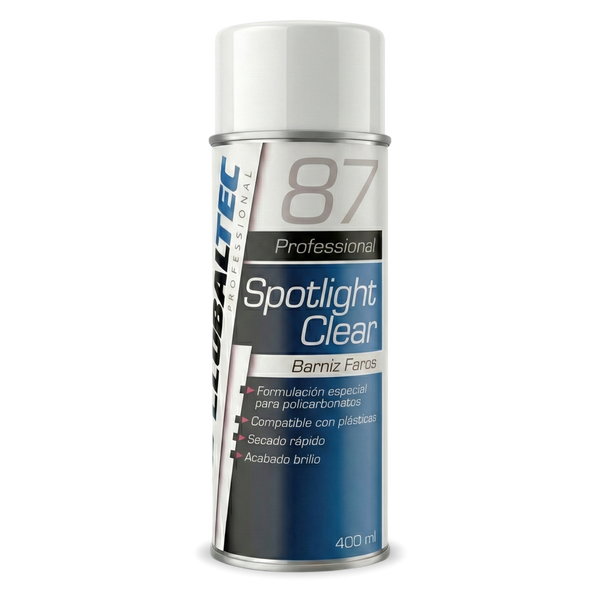 Barniz acrílico 1K para faros Globaltec, anti amarilleo de policarbonato