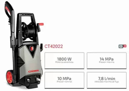 Hidrolimpiadora Crown 1800W CT42022 - GLOBALTEC PROFESSIONAL