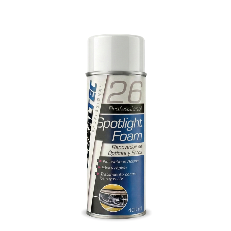 Renovador de ópticas y faros Spotlight Foam 200 ml — Elimina amarilleo sin lijar